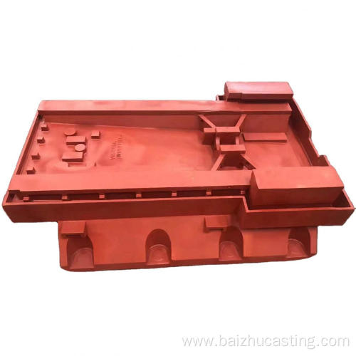 Large cast iron machine tool base